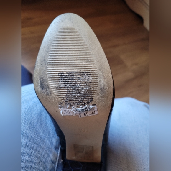 3/$60: 💕🔥TOPSHOP LIKE NEW SIZE EU 38 NAVY CROC ANKLE BOOT🔥💕 - Picture 9 of 9